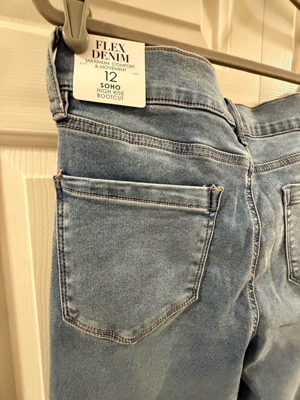Nicole Miller Flex Denim Jeans Sz 12 Light Wash High Rise Bootcut Stretch NWT - Picture 11 of 15